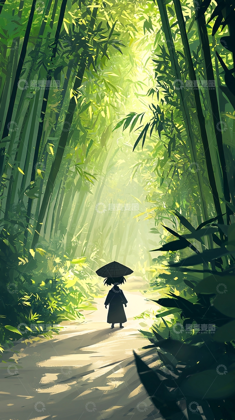 高清大图下载【趣麦麦图】竹林小路