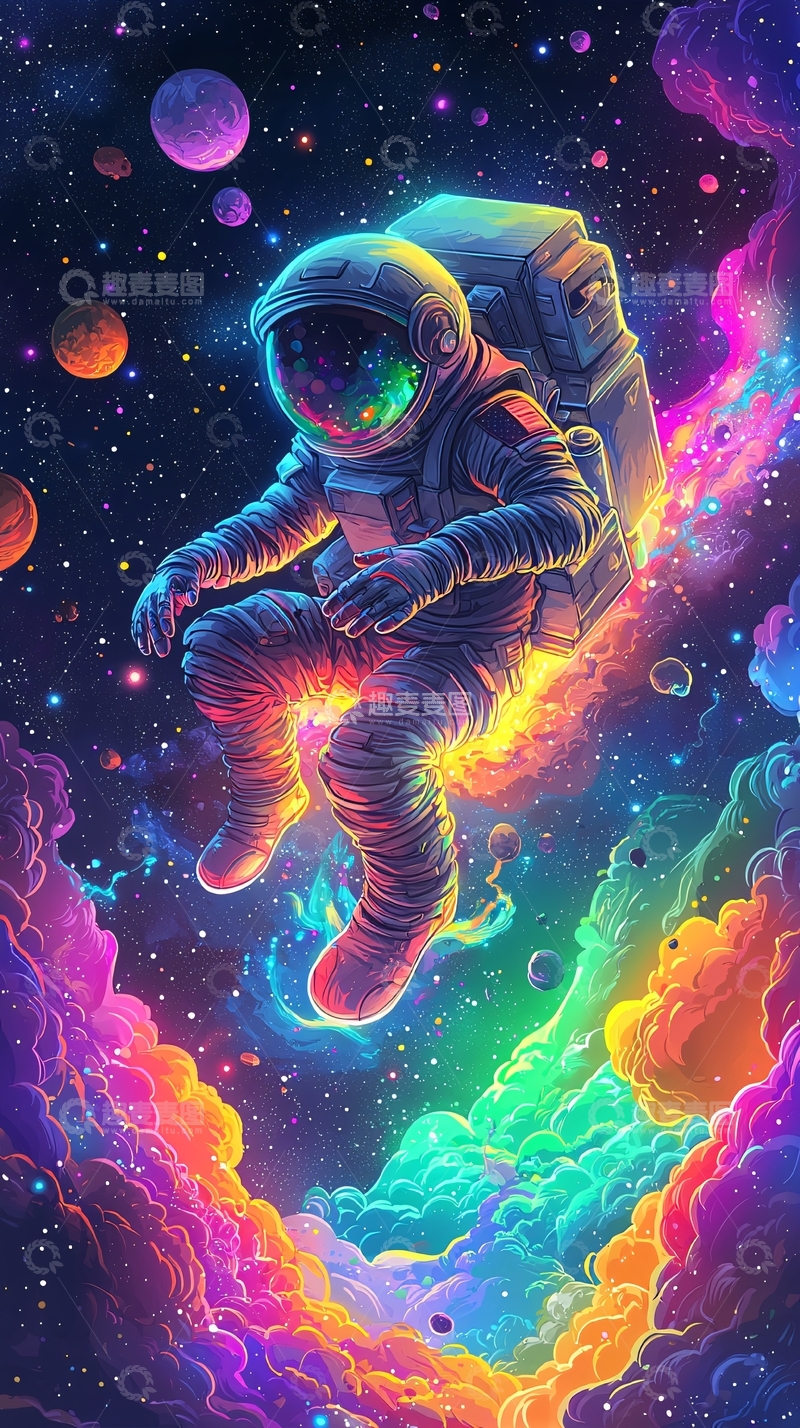高清大图下载【趣麦麦图】太空宇航员