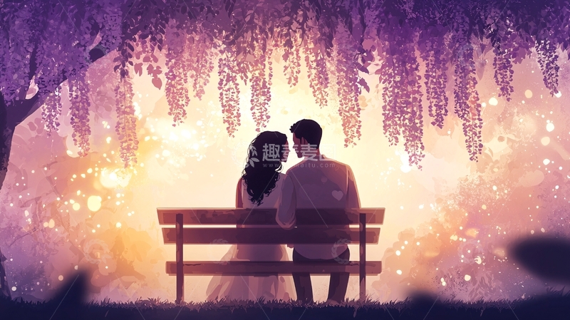 高清大图下载【趣麦麦图】唯美情侣背影图