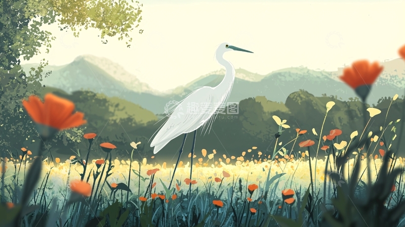 高清大图下载【趣麦麦图】白鹭