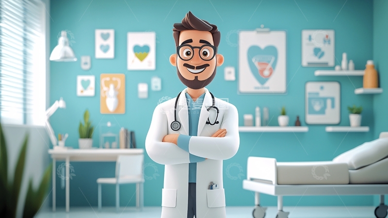 高清大图下载【趣麦麦图】卡通医生