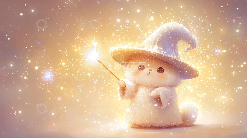 高清大图下载【趣麦麦图】可爱小狗巫师