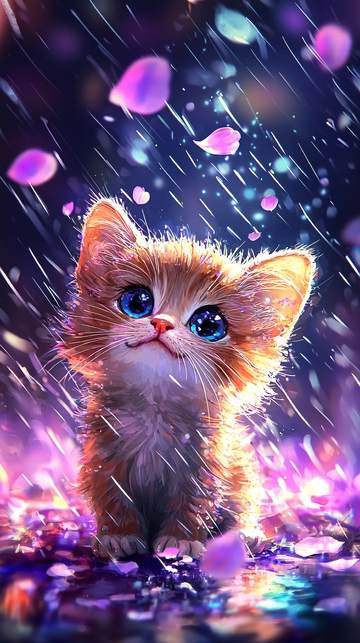 雨中猫咪