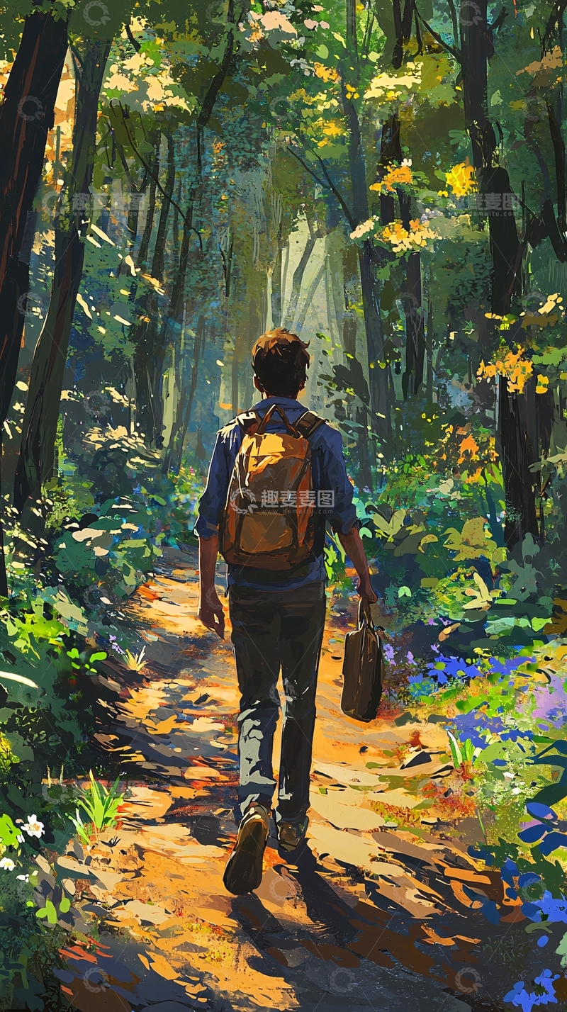 高清大图下载【趣麦麦图】森林小路