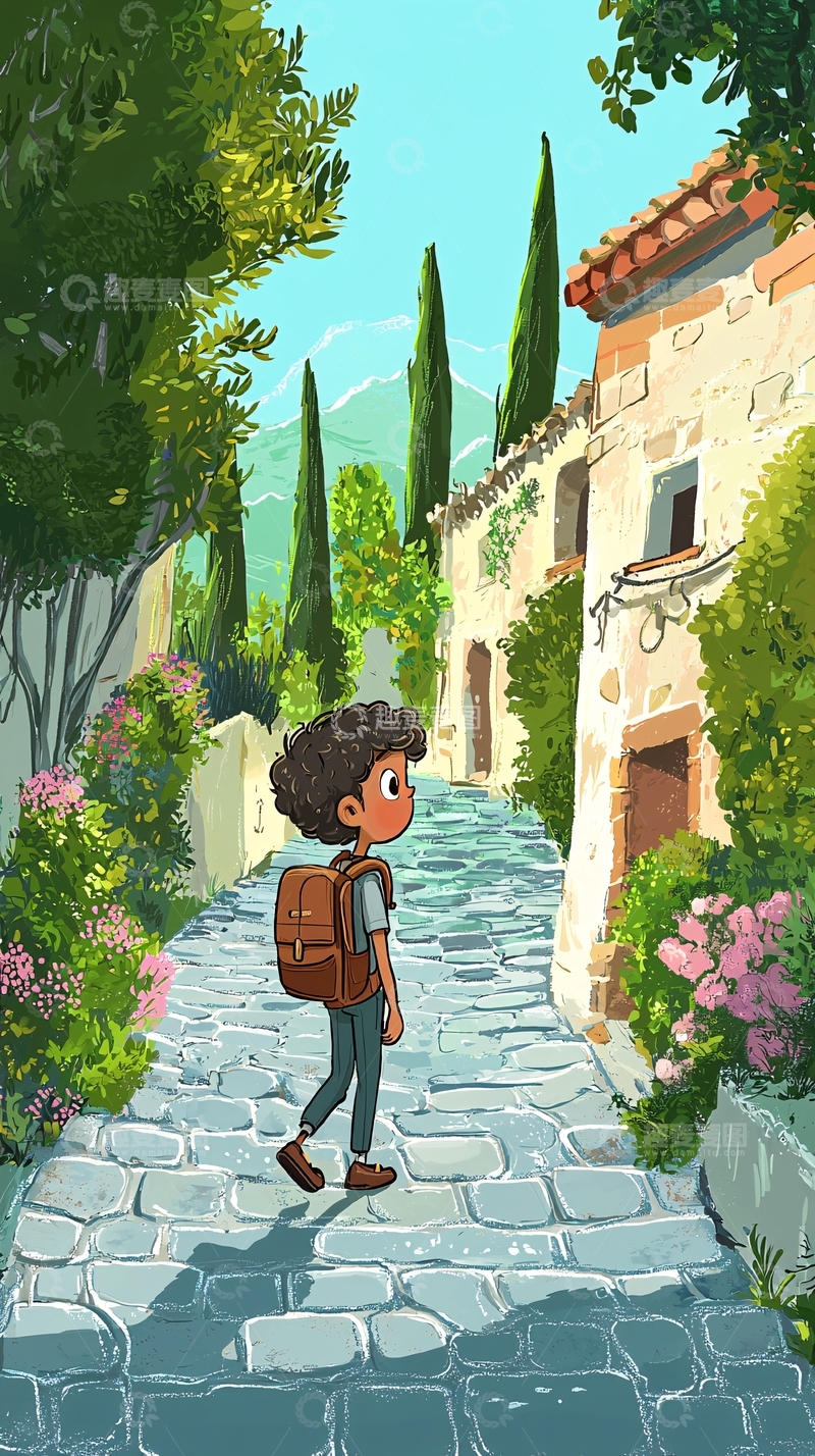 高清大图下载【趣麦麦图】卡通男孩