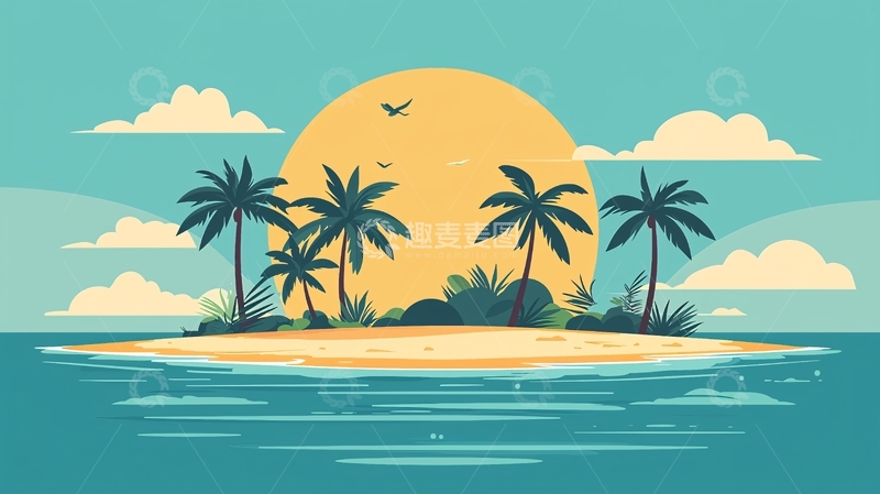 高清大图下载【趣麦麦图】热带岛屿