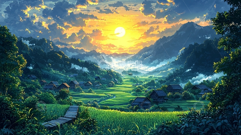 高清大图下载【趣麦麦图】日出时分
