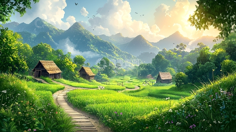 高清大图下载【趣麦麦图】乡村田园风光