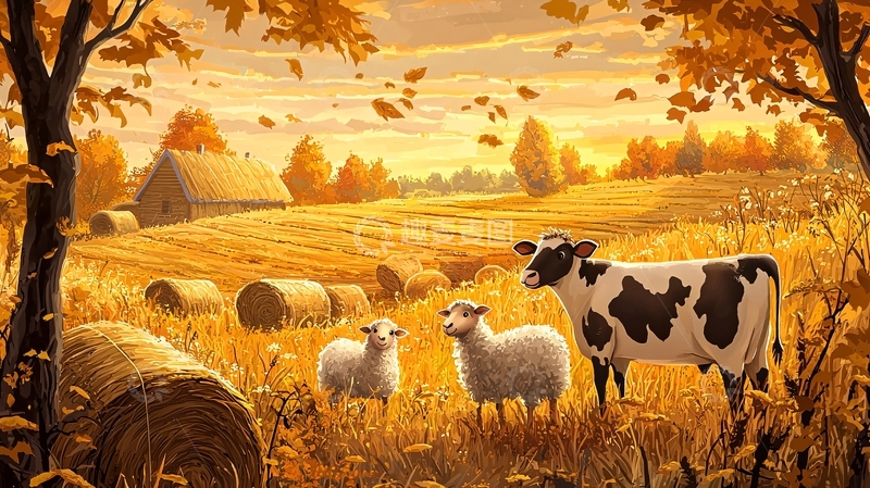 高清大图下载【趣麦麦图】秋日田园牧歌风景