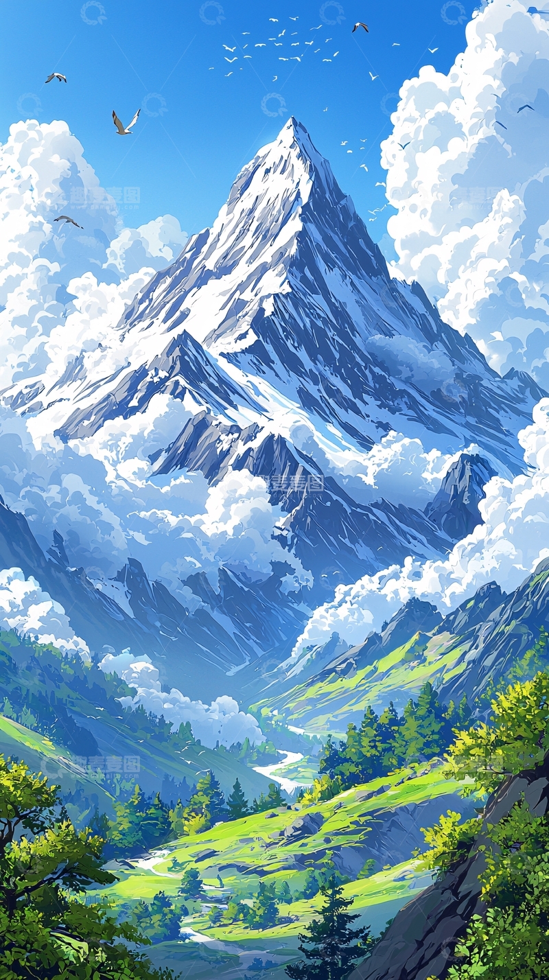 高清大图下载【趣麦麦图】雪山