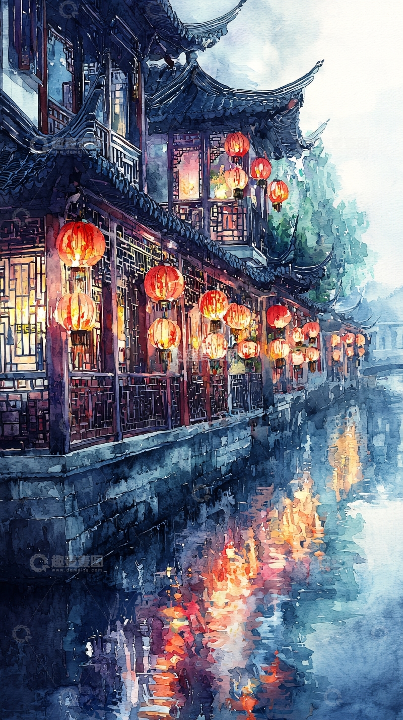 高清大图下载【趣麦麦图】水墨江南