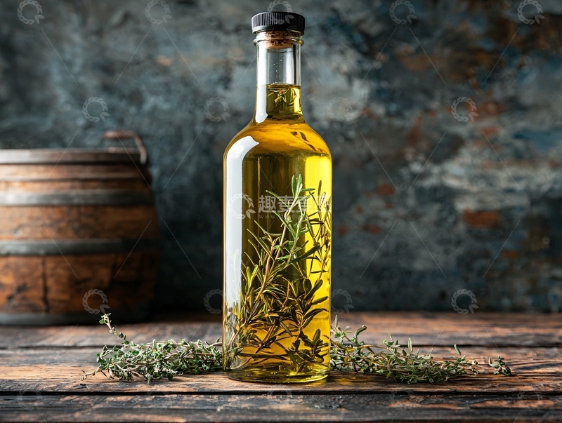高清大图下载【趣麦麦图】橄榄油瓶静物特写