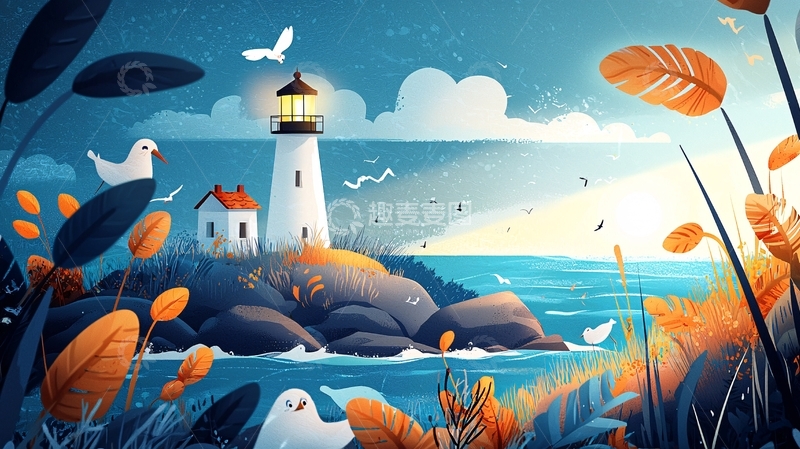 高清大图下载【趣麦麦图】灯塔