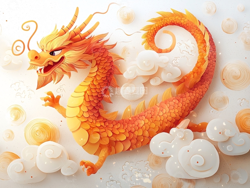 高清大图下载【趣麦麦图】卡通龙