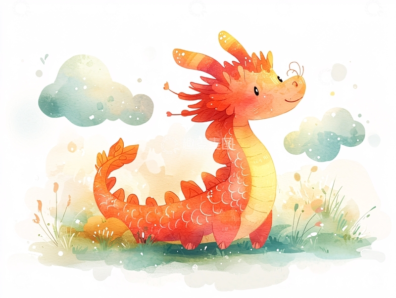 高清大图下载【趣麦麦图】卡通小龙