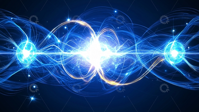 高清大图下载【趣麦麦图】蓝色能量波纹