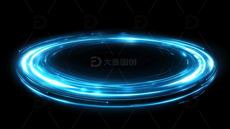 高清大图下载【趣麦麦图】蓝色光环