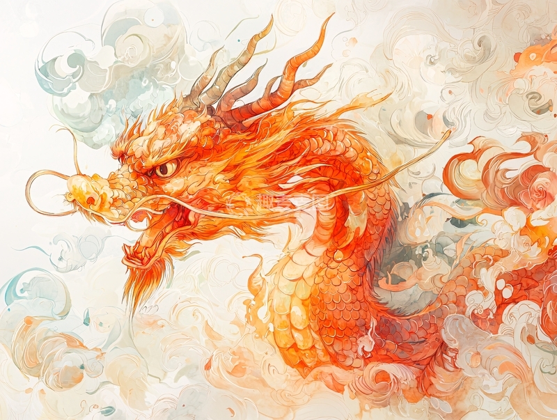 高清大图下载【趣麦麦图】水墨画龙