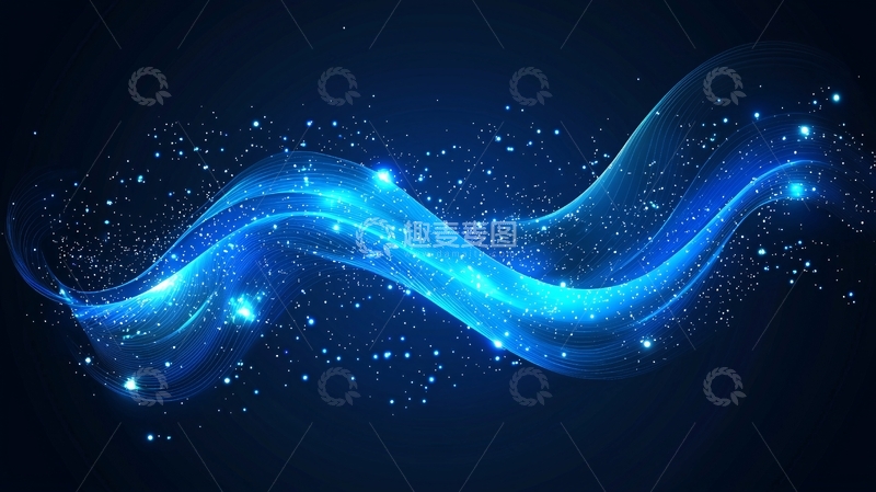 高清大图下载【趣麦麦图】蓝色光波
