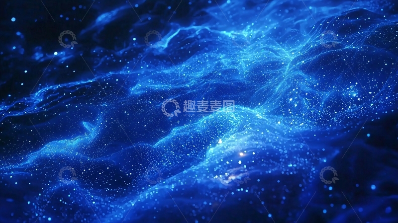 高清大图下载【趣麦麦图】蓝色宇宙星云