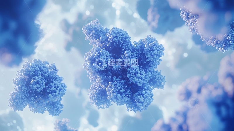 高清大图下载【趣麦麦图】蓝色微观结构