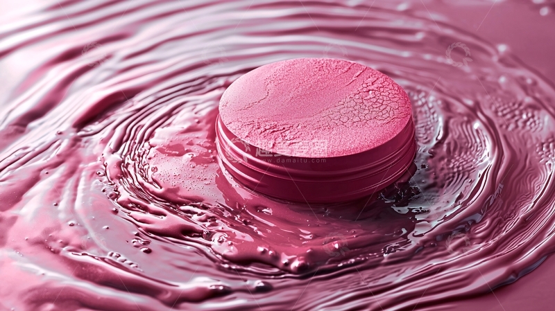 高清大图下载【趣麦麦图】粉红色化妆棉