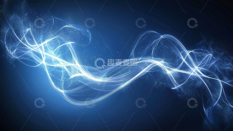 高清大图下载【趣麦麦图】蓝色能量光线