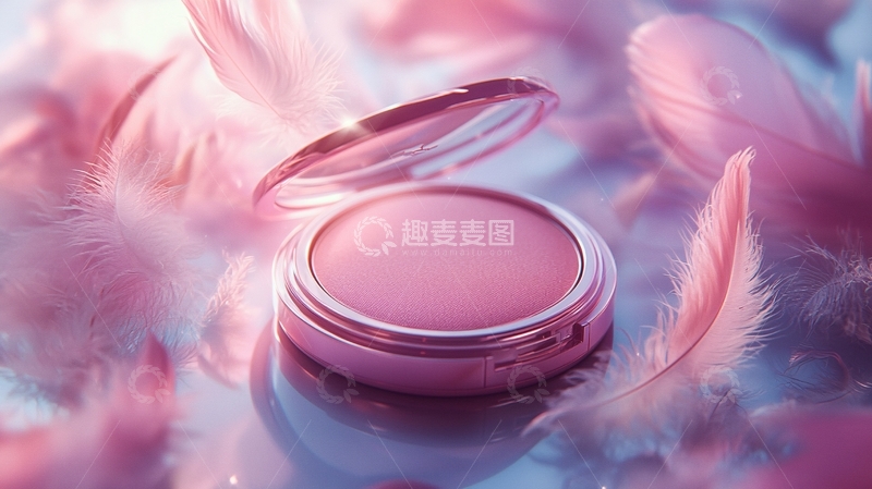 高清大图下载【趣麦麦图】粉色腮红