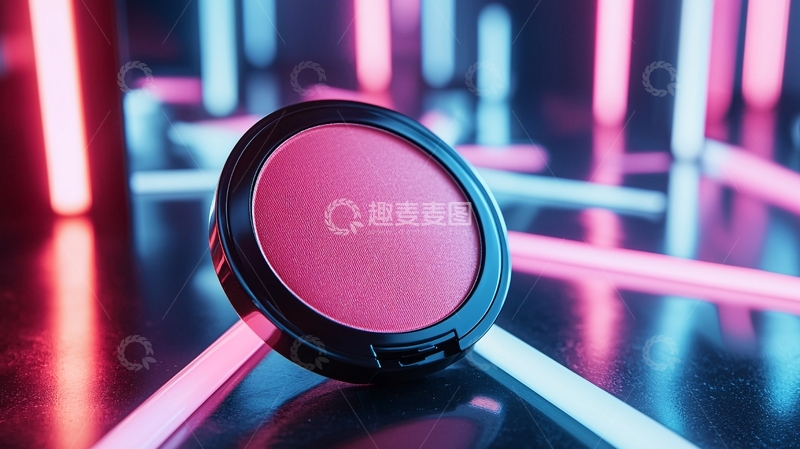 高清大图下载【趣麦麦图】粉色腮红霓虹灯背景
