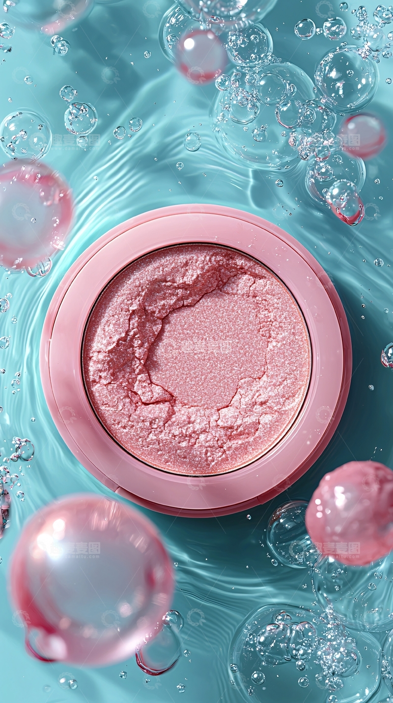 高清大图下载【趣麦麦图】粉色腮红粉