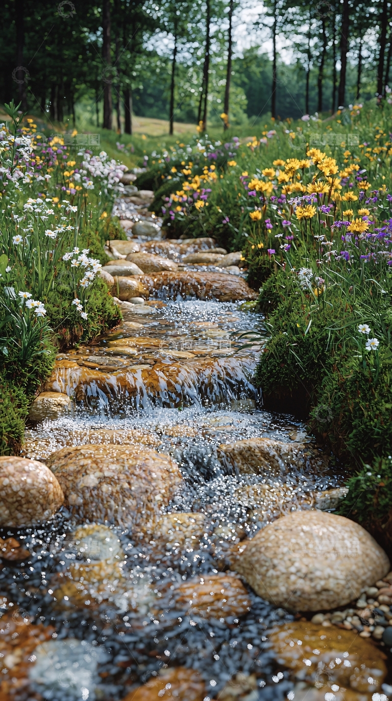高清大图下载【趣麦麦图】自然景观小溪流水