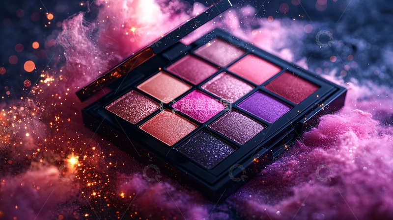 高清大图下载【趣麦麦图】彩色眼影盘特写