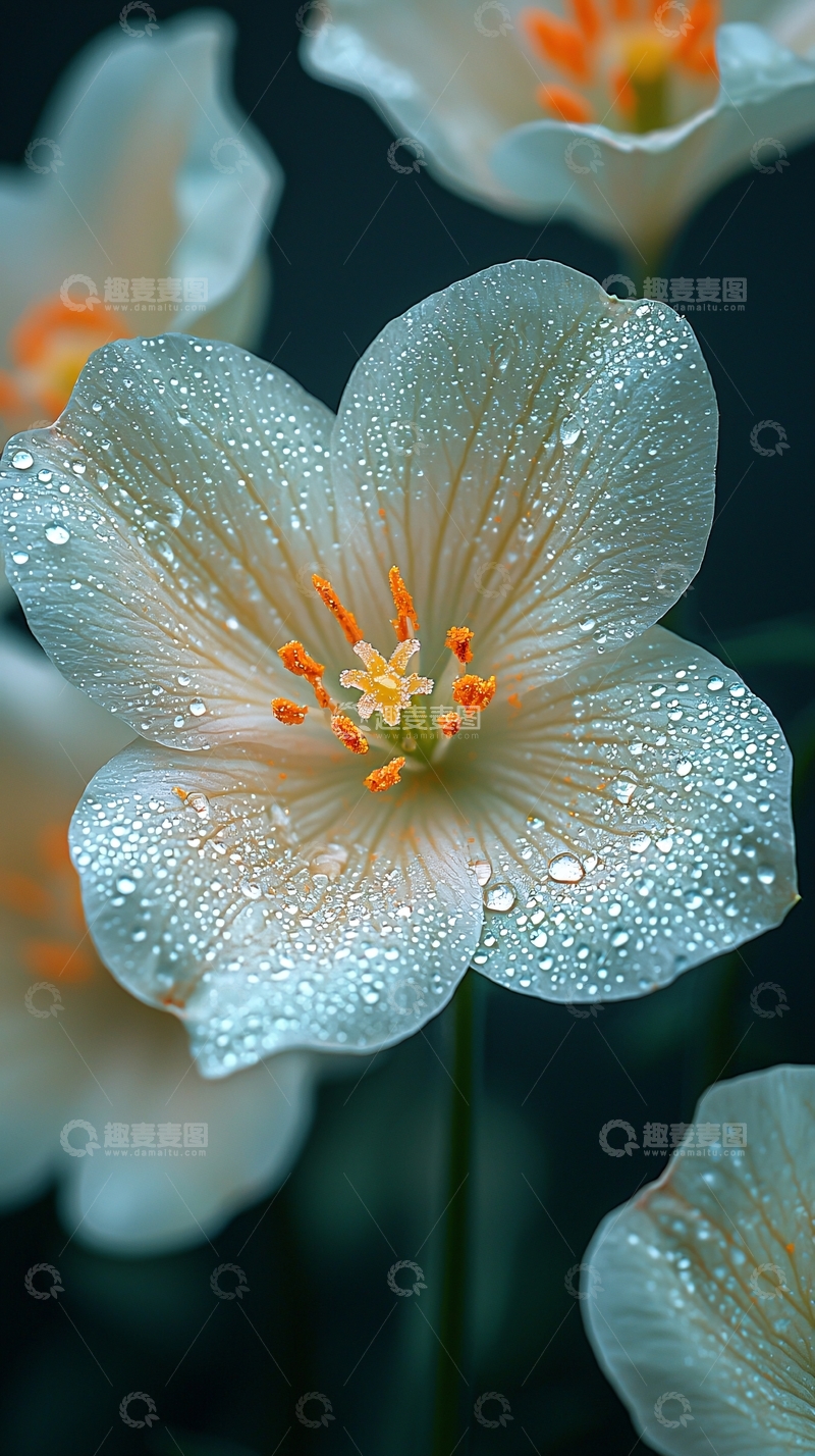 高清大图下载【趣麦麦图】清晨露珠沾湿的花瓣