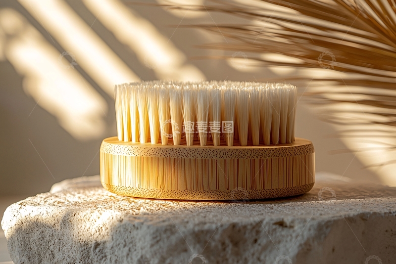 高清大图下载【趣麦麦图】圆形木柄刷子