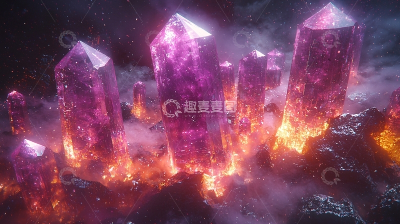 高清大图下载【趣麦麦图】紫色水晶