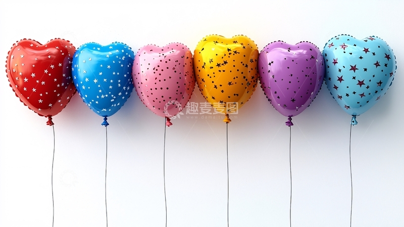高清大图下载【趣麦麦图】爱心气球