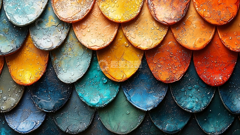 高清大图下载【趣麦麦图】彩色鳞片纹理