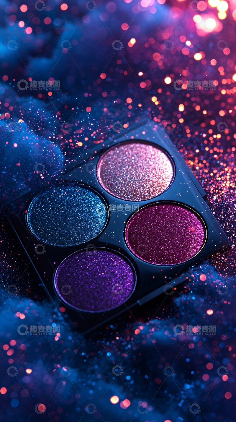 高清大图下载【趣麦麦图】色彩斑斓的眼影盘
