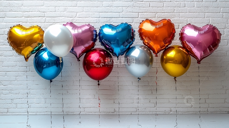 高清大图下载【趣麦麦图】心形气球