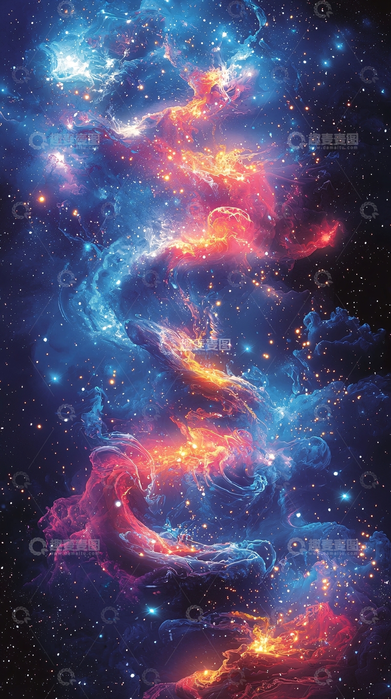 高清大图下载【趣麦麦图】绚丽的星云宇宙景象