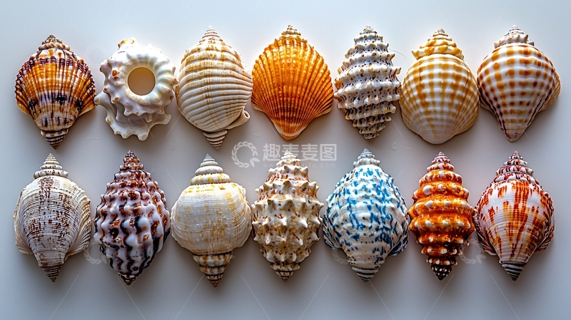 高清大图下载【趣麦麦图】彩色贝壳