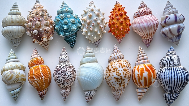 高清大图下载【趣麦麦图】精美海螺贝壳收藏