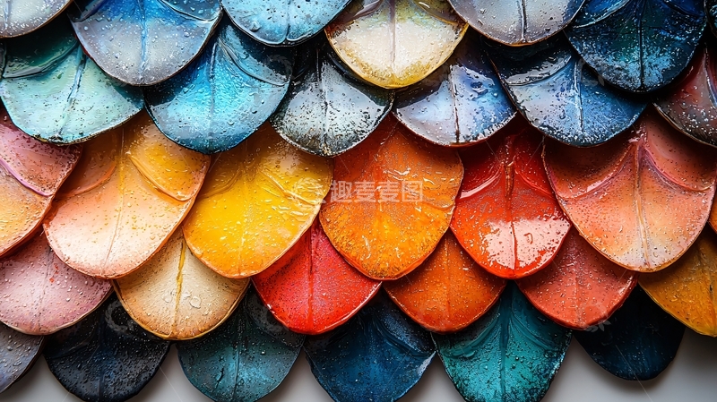 高清大图下载【趣麦麦图】彩色陶瓷鳞片艺术