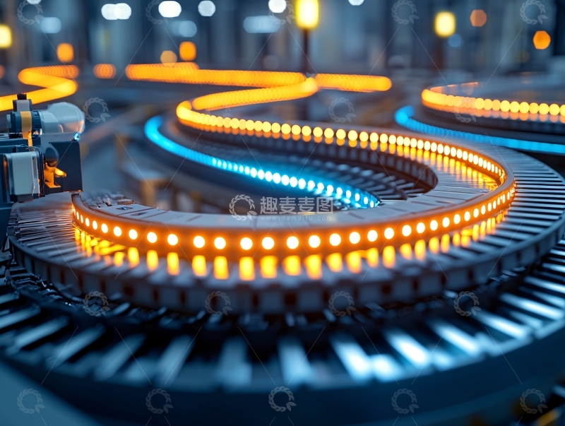 高清大图下载【趣麦麦图】工业生产线传送带