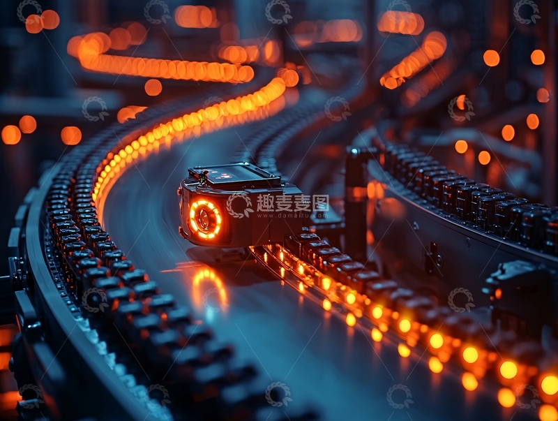 高清大图下载【趣麦麦图】工业流水线