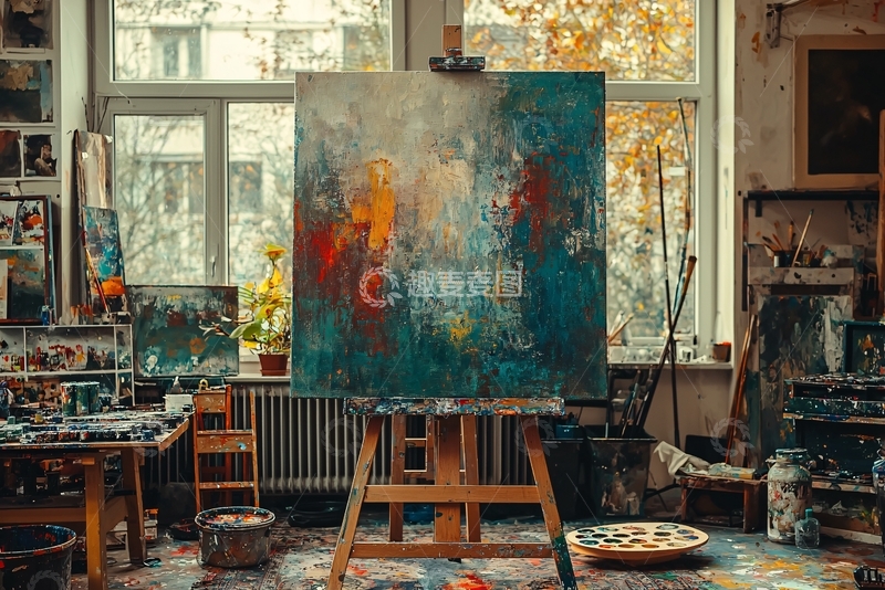 高清大图下载【趣麦麦图】艺术工作室一角