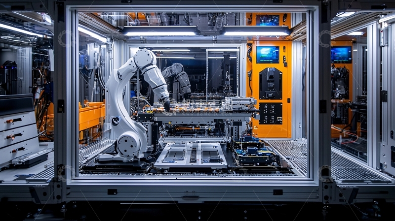 高清大图下载【趣麦麦图】精密机器人工作站