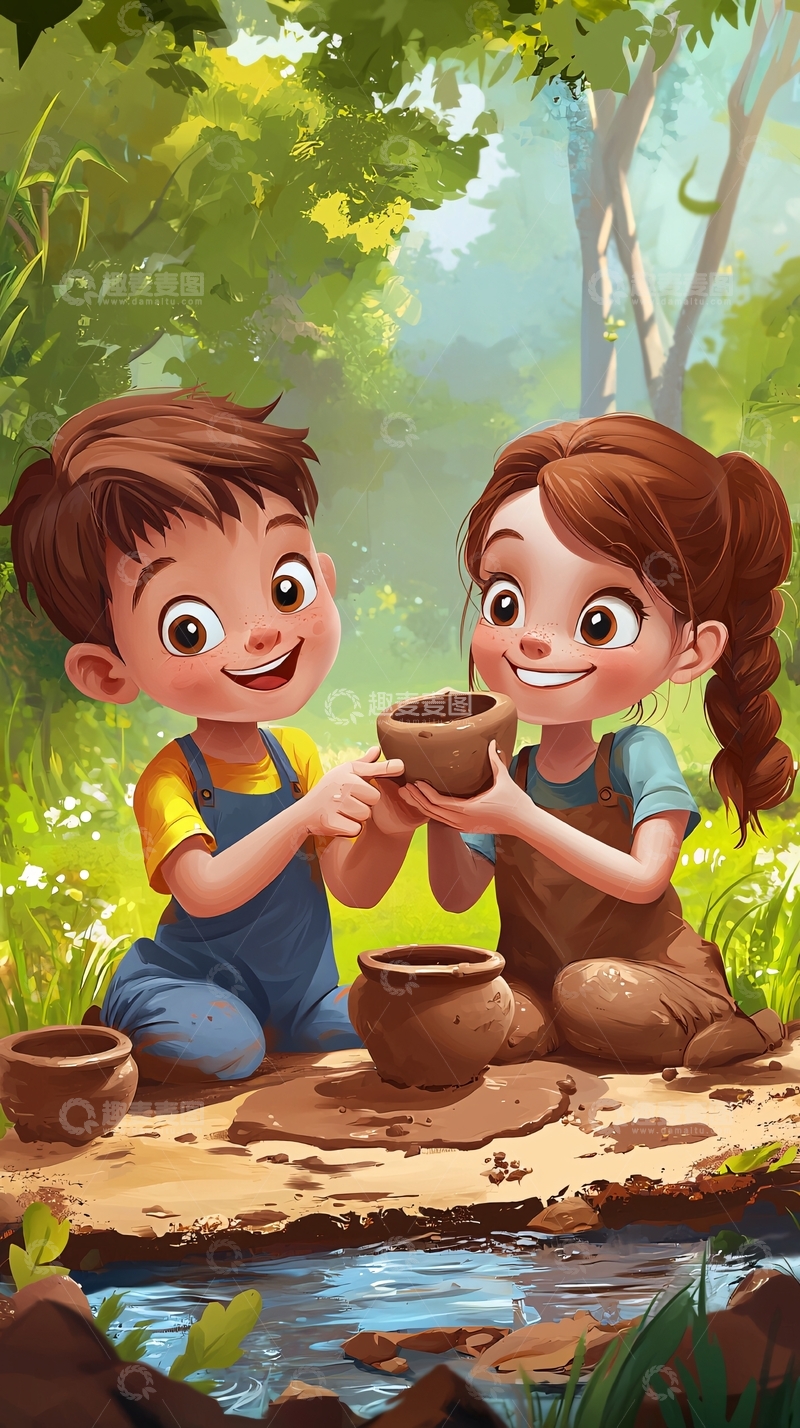 高清大图下载【趣麦麦图】卡通儿童