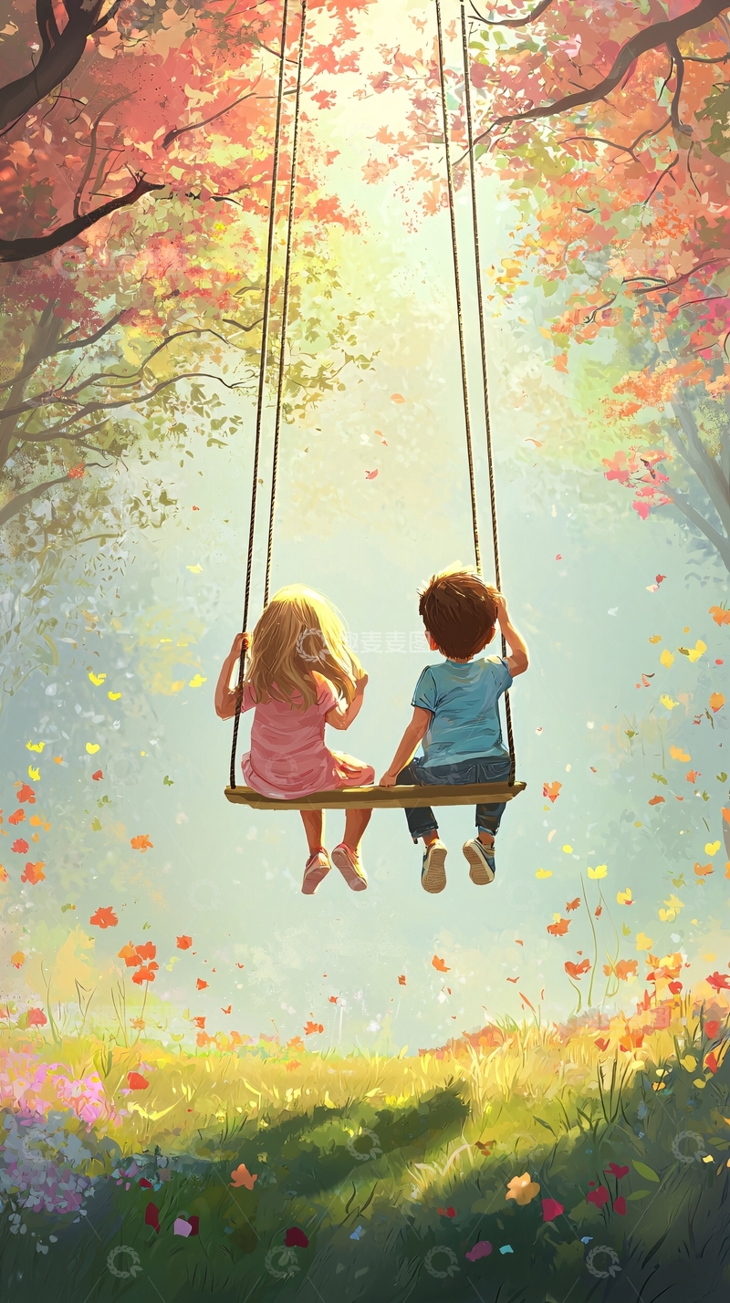 高清大图下载【趣麦麦图】秋千