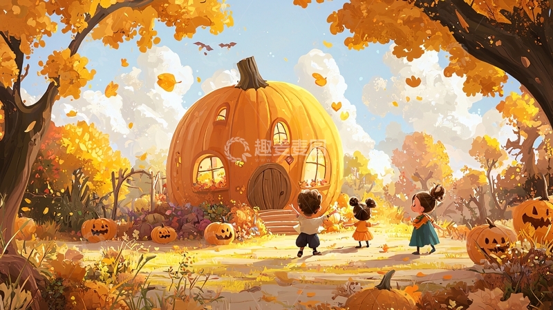 高清大图下载【趣麦麦图】巨型南瓜屋
